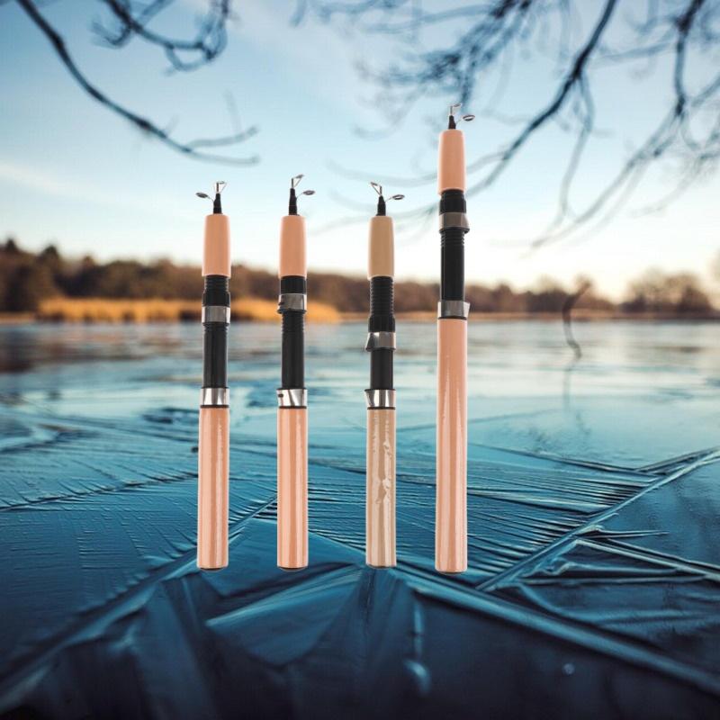 Fishing Rod Spinning - คันเบ็ดตกปลาน้ำแข็งฤดูหนาวแบบน้ำหนักเบาพิเศษ คันเบ็ดตกปลาน้ำแข็งแบบพกพา คันเบ็ดตกปลาแบบสปินนิ่งและแบบแคสติ้งสำหรับฤดูหนาว อุปกรณ์ตกปลาบนน้ำแข็ง
