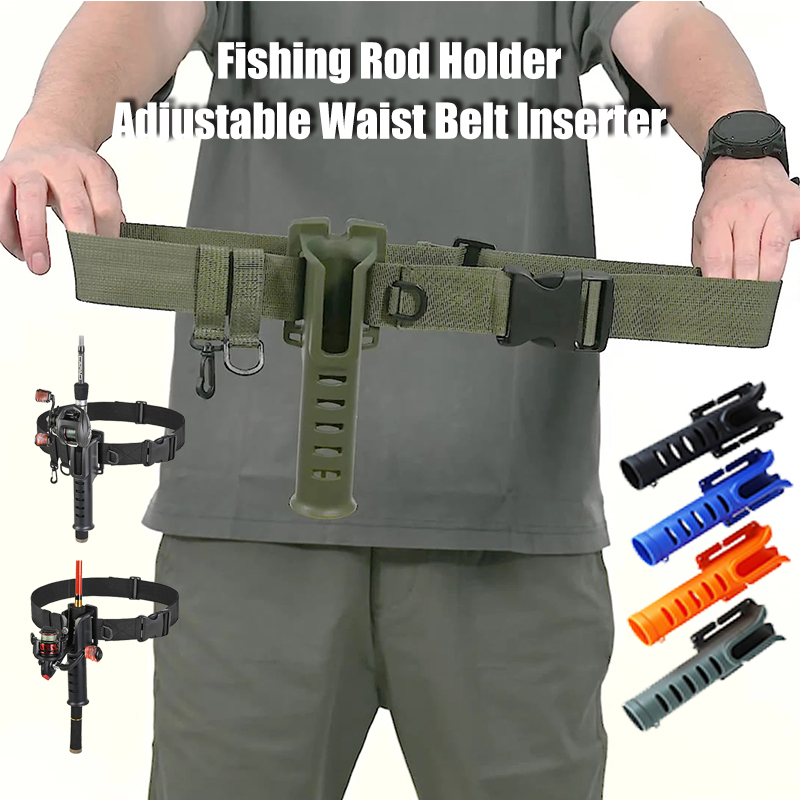 Fishing Rod Casting - แขวนตกปลาเข็มขัดเอวผู้ถือ Rod ปรับ Wading เข็มขัดสําหรับ SPINNING