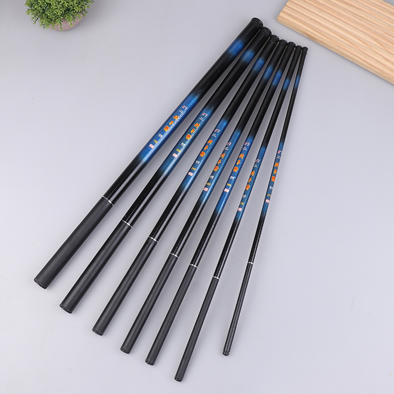 Fishing Rod Telescopic - คันเบ็ดตกปลาแบบยืดหดได้ ทำจากไฟเบอร์กลาส ขนาด 2.1/2.7/3.6/4.5/5.4/6.3/7.2 เมตร คันเบ็ดสปินนิ่ง
