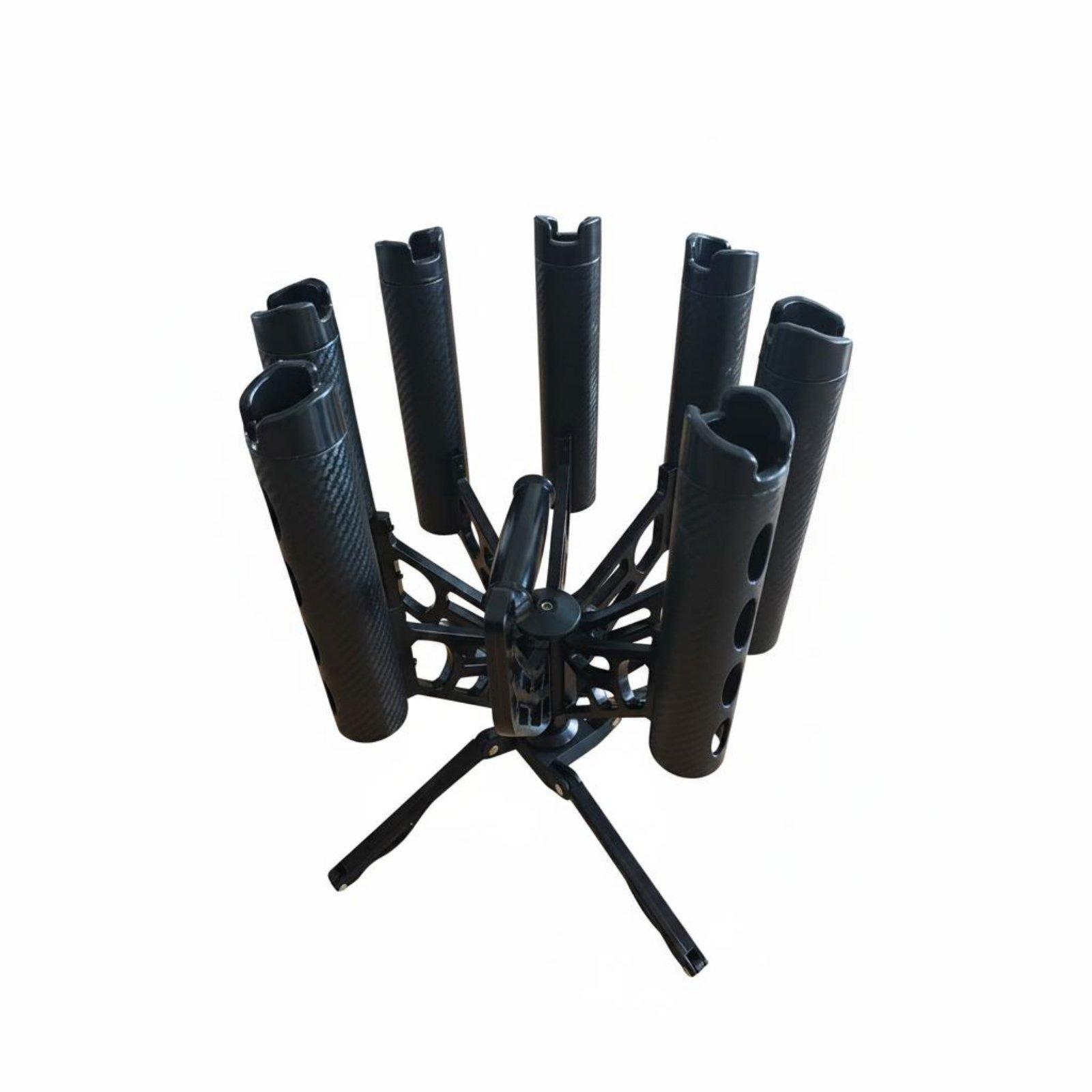 Fishing Rod Rack - ชั้นวางคันเบ็ดหมุนได้ 360 องศา ความจุสูง 7 ช่อง