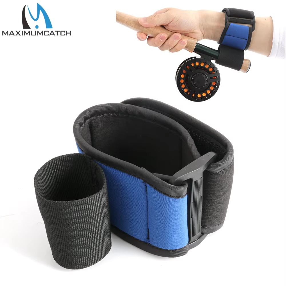 Fishing Rod Repair Kit - สายรัดข้อมือสำหรับตกปลา MAXCATCH ทำจากนีโอพรีน ช่วยพยุงคันเบ็ด พร้อมสายรัดนุ่มยืดหยุ่น ปรับได้