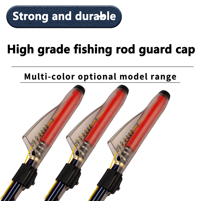 Fishing Rod Casting - ฝาครอบปลายคันเบ็ดแบบใส 1 ชิ้น ฝาครอบป้องกันคันเบ็ด ฝาครอบป้องกันปลายคันเบ็ด ฝาครอบคันเบ็ดสำหรับตกปลาทะเล