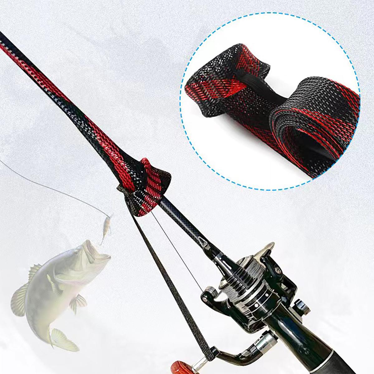 ปลอกหุ้มคันเบ็ดตกปลา ปลอกถักตา - Fishing Rod Casting บทวิจารณ์และราคา