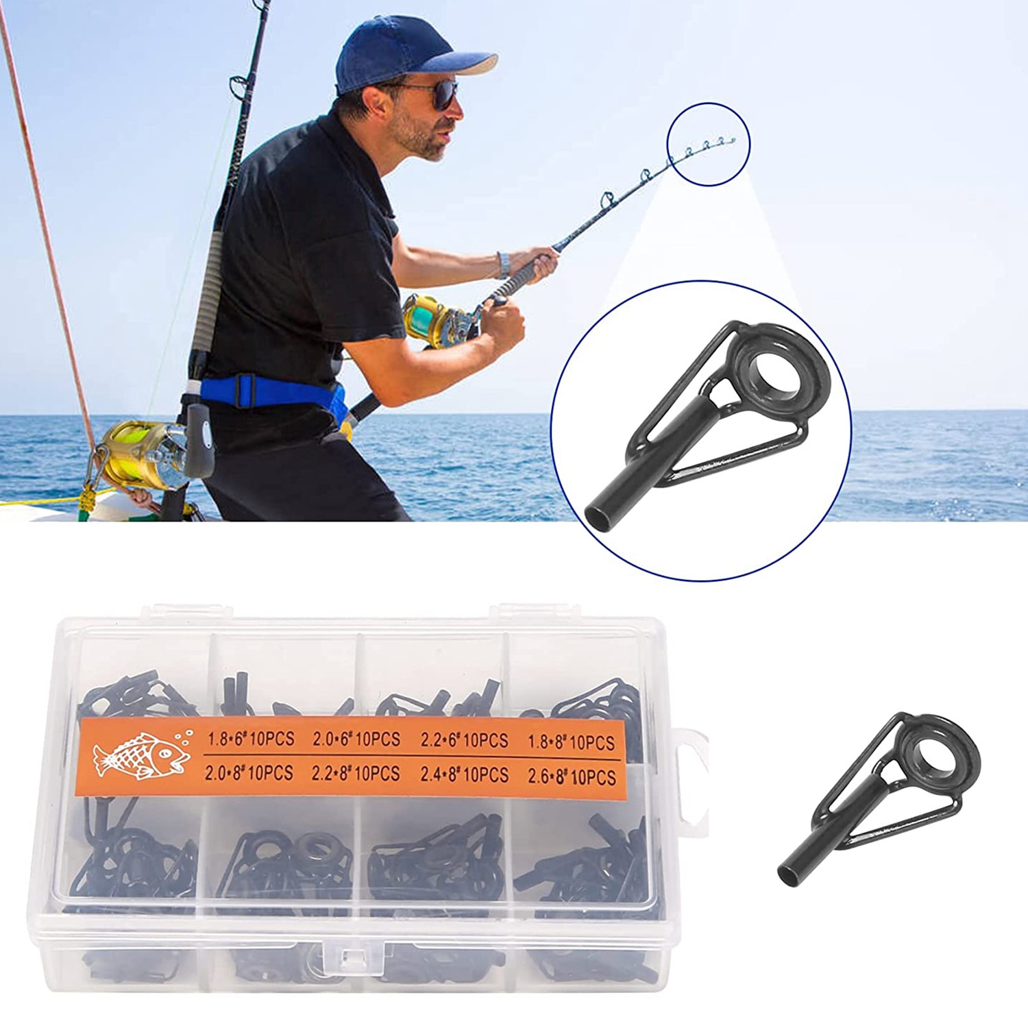 ชุดซ่อมปลายคันเบ็ดตกปลา A69P-8 - Fishing Rod Tip Replacement บทวิจารณ์และราคา