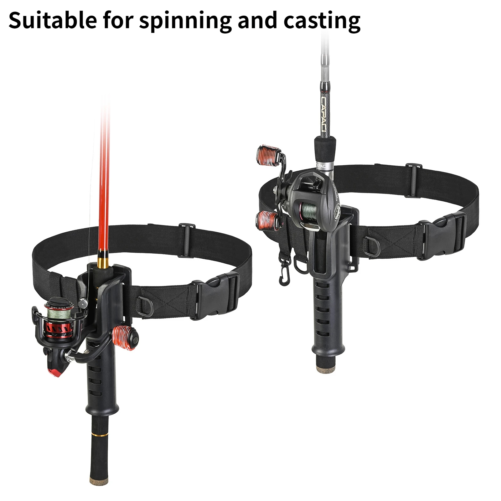 แขวนตกปลาเข็มขัดเอวผู้ถือ Rod  - Fishing Rod Casting บทวิจารณ์และราคา