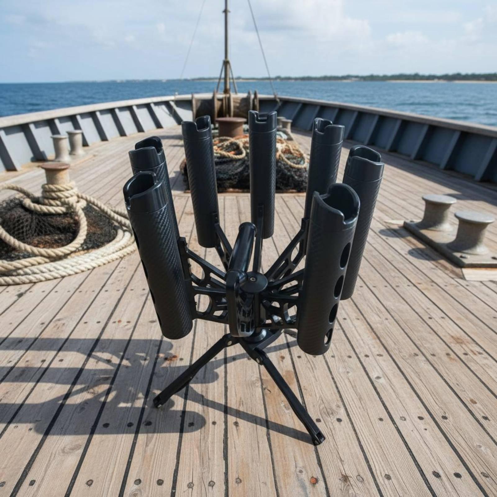 ชั้นวางคันเบ็ดหมุนได้ 360 องศา - Fishing Rod Rack บทวิจารณ์และราคา