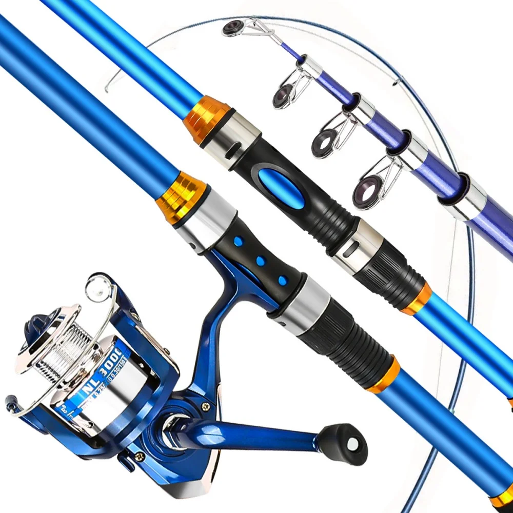2.1-3.6M Telescopic Glass Fibe - Fishing Rod Combo บทวิจารณ์และราคา