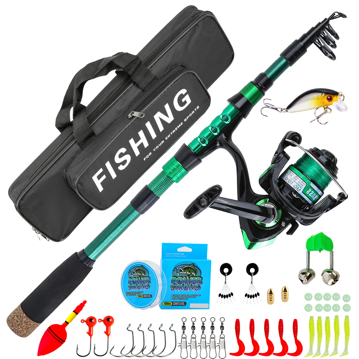 ชุดคันเบ็ดตกปลาทะเลแบบยืดหดได้ - Fishing Rod Combo บทวิจารณ์และราคา